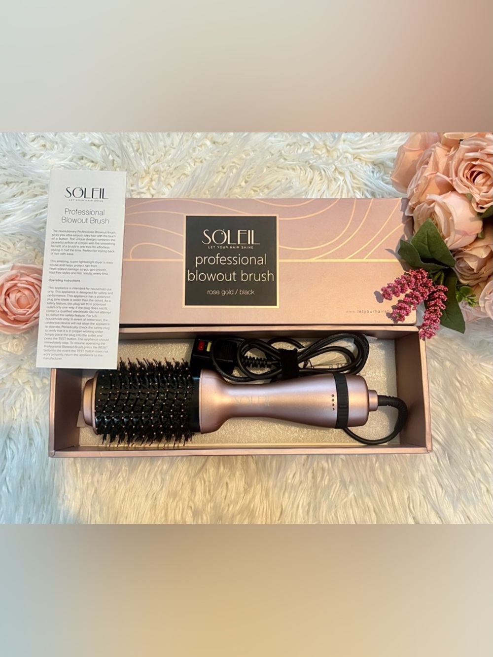Soleil Professional Blowout Brush - Rose Gold/Black - Picture 2 of 6